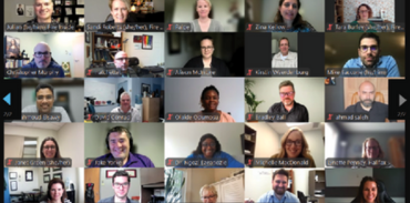 a screenshot of participants in a zoom call