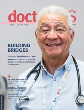 Dr. Ron Milne on the cover of the February 2025 issue of doctorsNS magazine